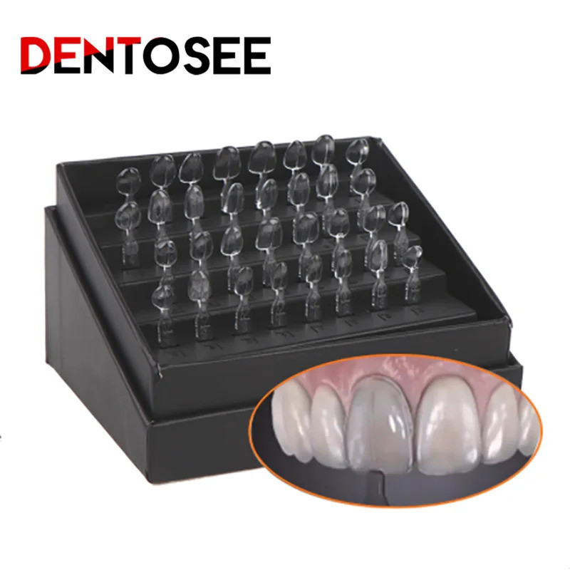 32Pcs Dental Mould for Composite Resin Veneers Light Cure Filling Anterior Teeth Tooth Whitening Lab