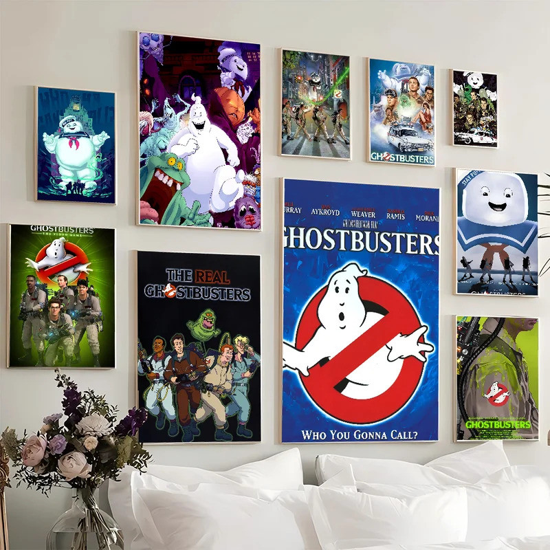 1PC Movie G-Ghostbusters Poster Movie Sticky Posters Retro Kraft Paper Sticker DIY Room Bar Cafe Aes