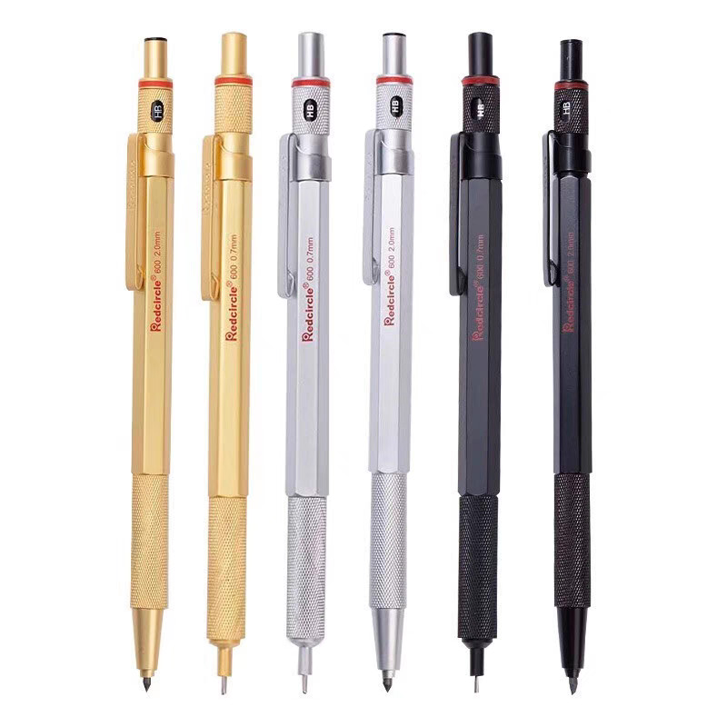 Redcircle ในประเทศ Redcircle 600 All-Metal Mechanical Pencil Drawing Pencil Line Draft Pen 0.7-2.0