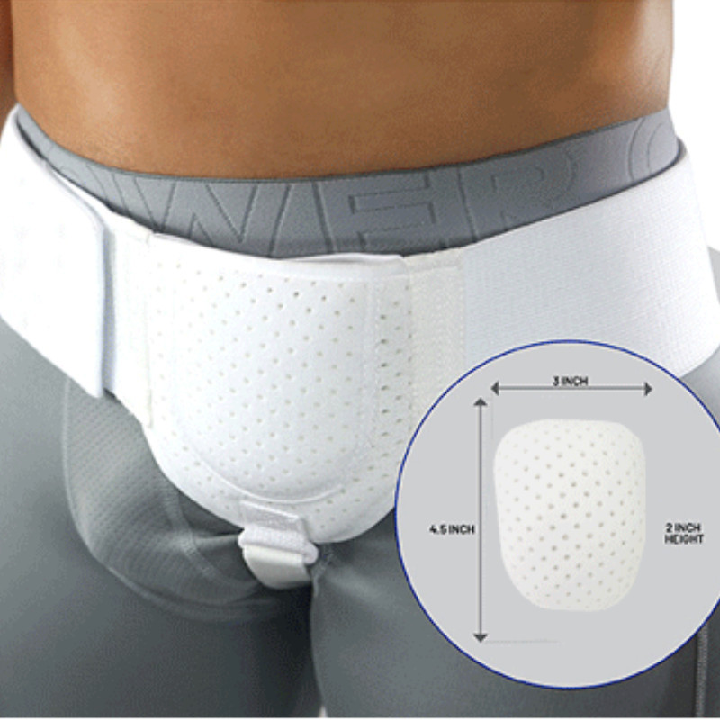ใหม่ Hernia Belt ไส้เลื่อนเข็มขัดสำหรับผู้ใหญ่ ป้องกันลำไส้เล็กไส้เลื่อน unisex ดูแลเข็มขัด