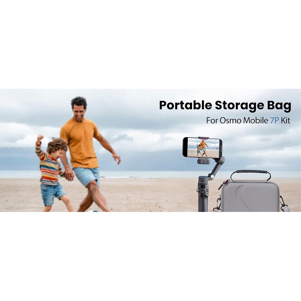 สําหรับ DJI Osmo Mobile 8 กระเป๋าสะพายแบบพกพา PU กันน้ํา DJI OM8, OM7 Universal Joint Stabilizer กระเป๋าเก็บ - รูปที่ 7