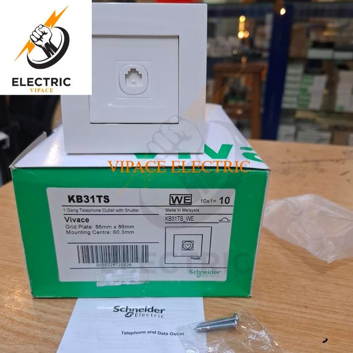 KB31TS Schneider Vivace เต้ารับโทรศัพท์