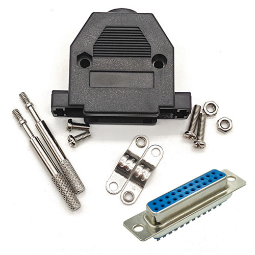 DB23F D-Sub 23Pin Video Female Solder Connector + Hood Socket สําหรับ Commodore Amiga 500 600 1200 2