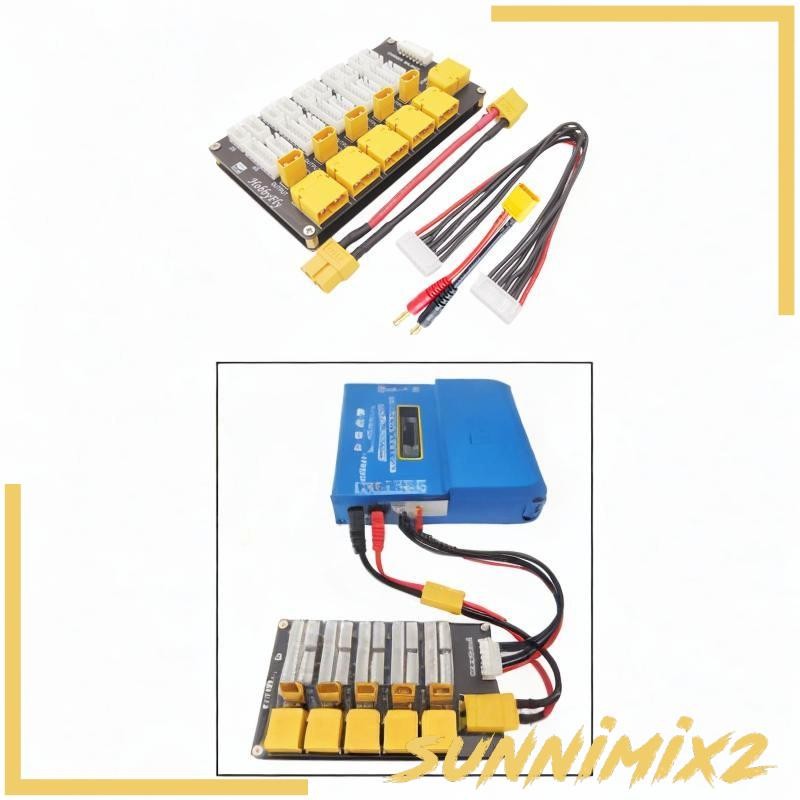 [Sunnimix2] แท่นชาร์จแบบขนานแบตเตอรี่ Lipo Imax B6 Charger Q6 2-6S Connectors Hota Isdt B6AC XT30 XT
