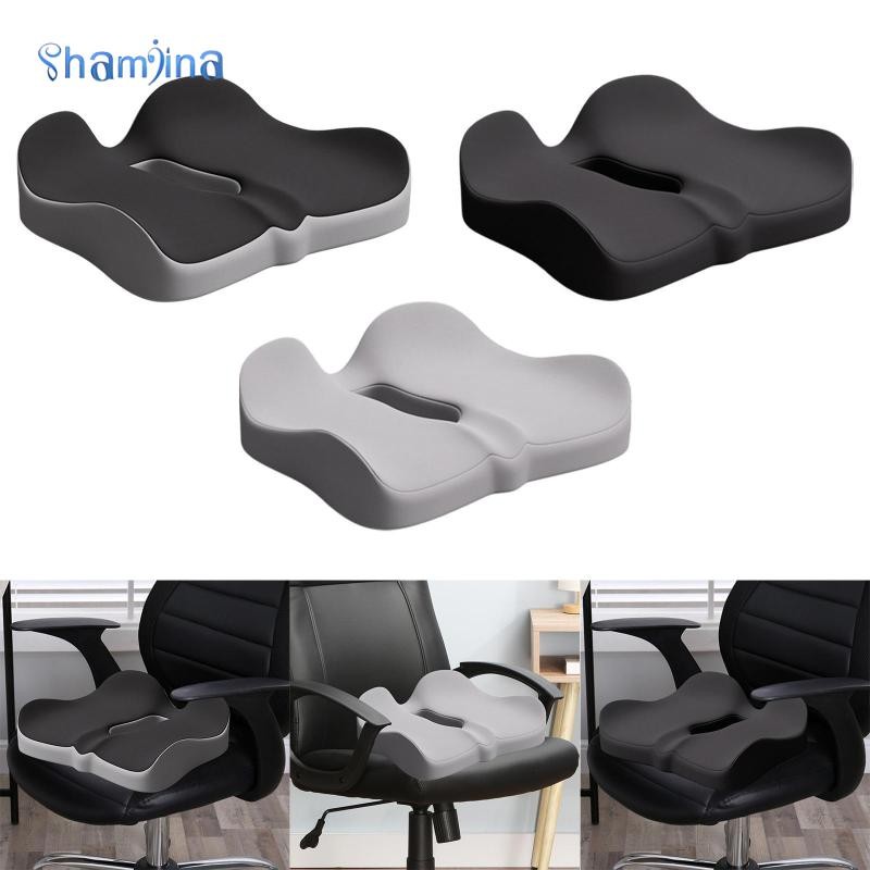 [แชมจินอา] เบาะรองนั่งเมมโมรี่โฟมหมอนเมมโมรี่โฟมระบายอากาศหนานั่ง เบาะ สําหรับก้นหางกระดูก สําเนาลับถึง