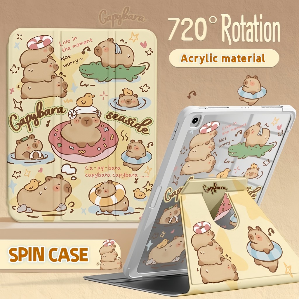 เคสป้องกัน ไอแพด 360° เคสป้องกันหมุนได้ เข้ากันได้กับ Gen10/11 Gen7/8/9 Air3/pro10.5 10.5 Air4/5 Pro11 Air6 Air 11