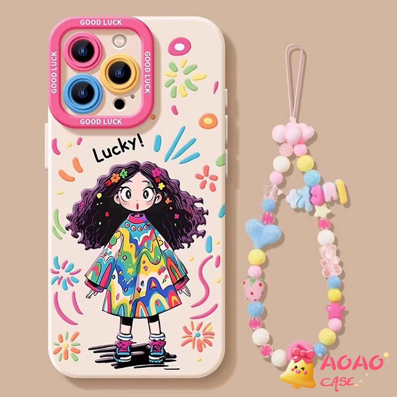 เคสไอโฟน 15 สำหรับ iPhone 11 13 15 16 12 14 Pro Max 7 8 16 14 15 Plus XR XS X Max ลัคกี้สาวหวานสร้อยข้อมือนุ่มหน้าปกอ่อน ราคา ถูกที่สุด ดีลบีเคเค แกลเลอรีภาพที่ 7