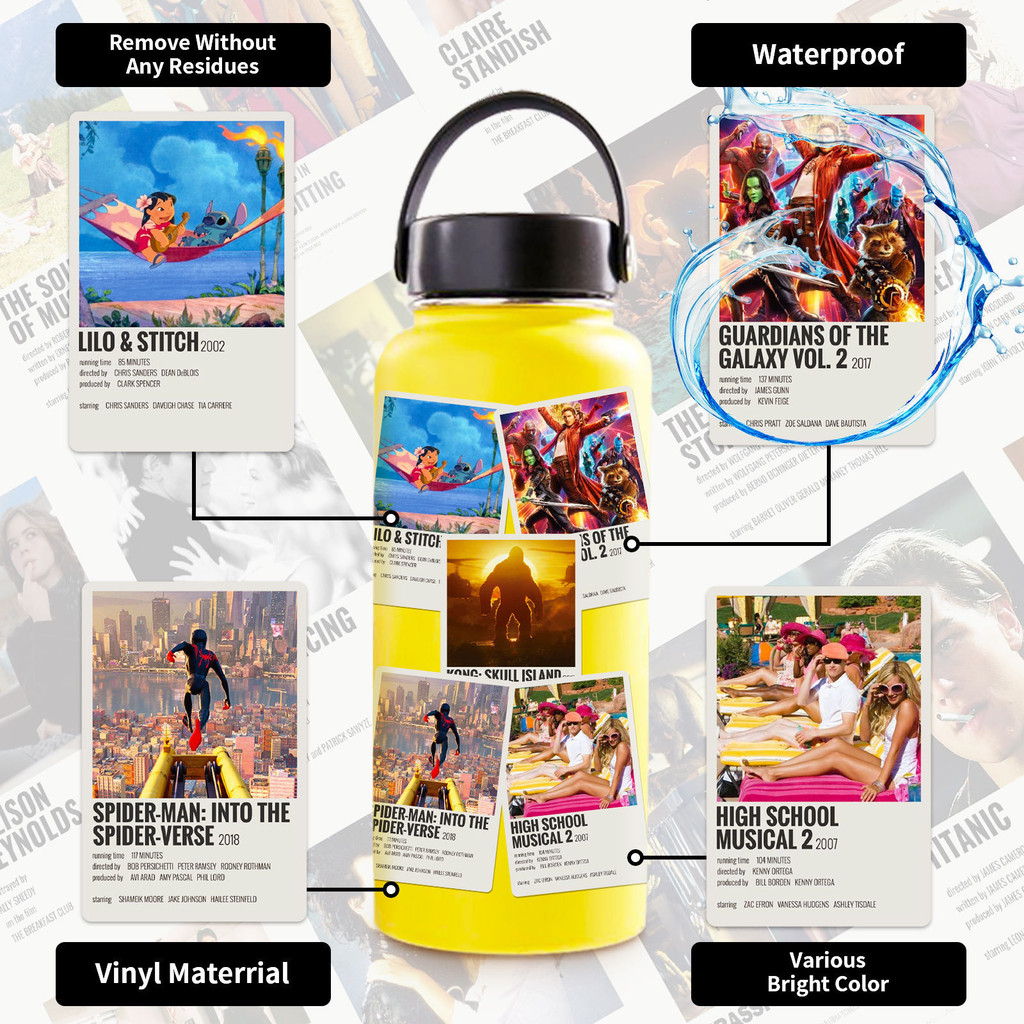 ชุดสติ๊กเกอร์ภาพยนตร์ Dopamine - สติ๊กเกอร์ปลอดสาร BPA 100 ชิ้นสําหรับของขวัญเทศกาล & Tech Aesthetics blingbulingsticker - รูปที่ 3