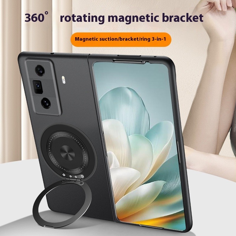 360° หมุนแหวนแม่เหล็กวงเล็บ Frosted เคสโทรศัพท์สําหรับ Honor Magic VS3 V3 VS2 V2 Huawei Mate X6 X5 X