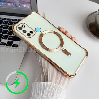 เคสสําหรับRealme C17 7i 7 PROเคสโทรศัพท์TPUชาร์จแม่เหล็กสี่มุมAnti Dropโปร่งใสSoft shell WBQ