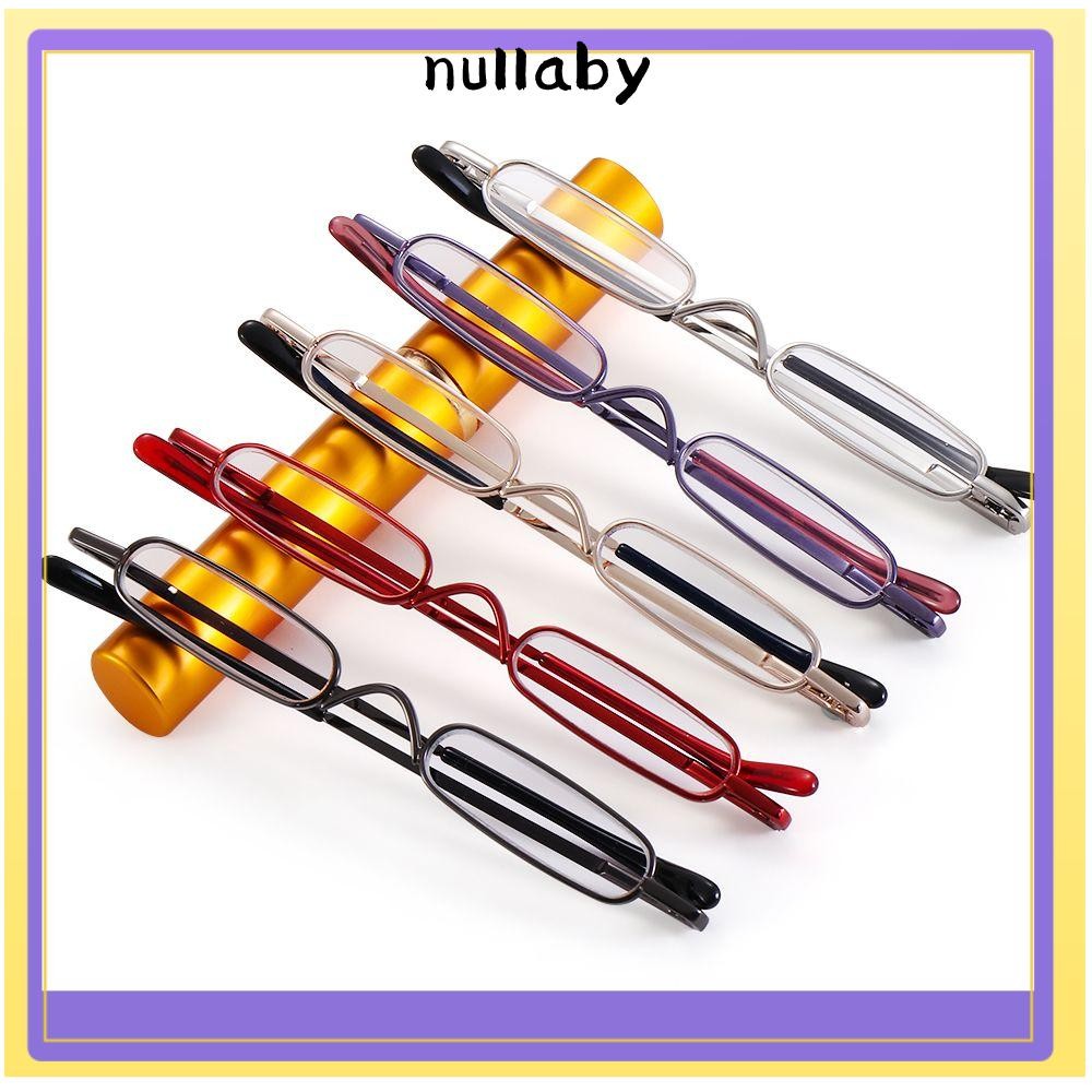 NULLABY Slim Pen แว่นอ่านหนังสือแว่นตาสปริงขนาดกะทัดรัดบานพับพกพาสะดวกพร้อมหลอดคลิปปากกา