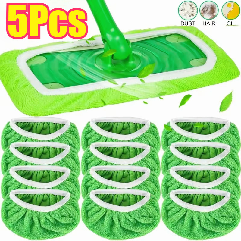Flat Mop Replacement Cloth Cover Scouring Pad - Superfine Fiber Mop Cloth for Kitchen Cleaning Supplies