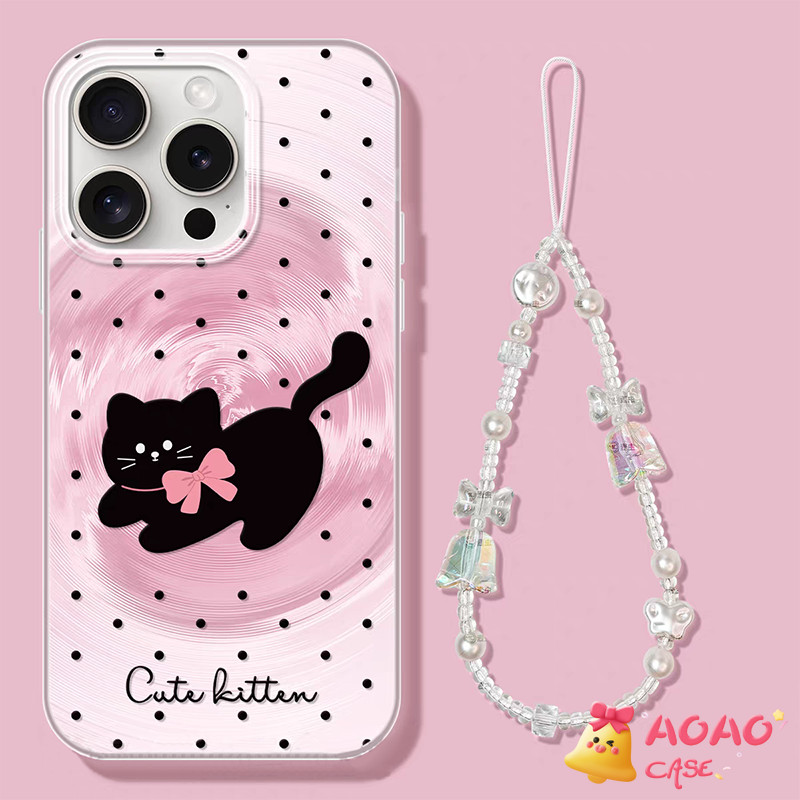 เคสไอโฟน11 13 สำหรับ iPhone 15 16 11 13 14 12 Pro Max 7Plus XR 16 7 8 15 14 Plus X XS Max ผ้าคลุมสร้อยข้อมือโปร่งใส