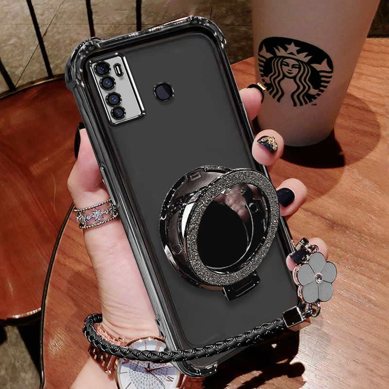 ปลอก samsung A14 4G A14 5G A24 A24 5G A54 5G กระจกแต่งหน้าเครื่องสําอางขาตั้ง Ultra Thin Soft Case สีใหม่สีม่วงเคสป้องกันการกระแทกพร้อมฝาครอบสร้อยข้อมือ - รูปที่ 5