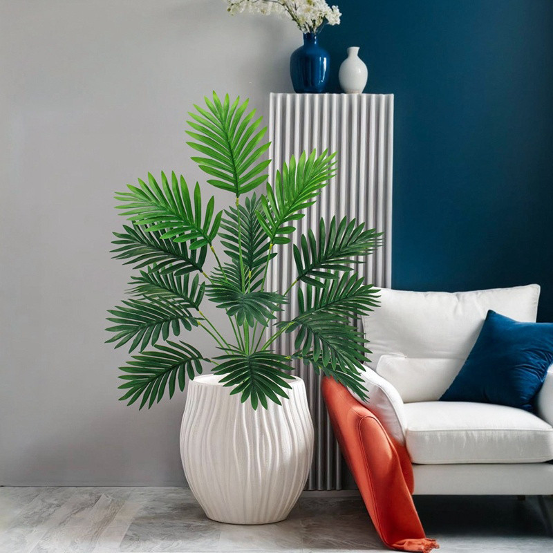พืชสีเขียวประดิษฐ์ Dypsis lutescens Emulation สาขาต้นไม้ตกแต่ง Parlor ปาล์มห้องนั่งเล่น Decor