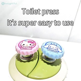 Sanrio ฝาขวดชักโครกแบบกด ปุ่มกดชักโครกแบบยาว เล็บยาว สวิตช์กดชักโครกแบบสร้างสรรค์อเนกประสงค์ เสริม TH