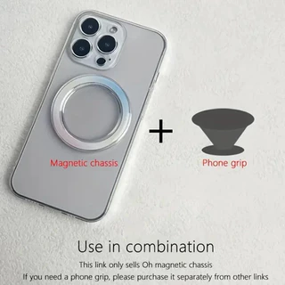 สติกเกอร์ฐานแม่เหล็ก Popsocket ทรงกลมคุณภาพสูงสําหรับ IPhone 16 15 13 Pro Max Magsafe Socket Pocket Grip Bracket