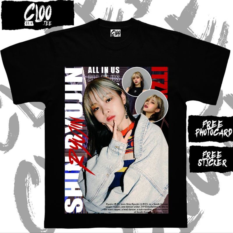 เสื้อยืดผ้าฝ้ายพิมพ์ลายRYUJIN ITZY