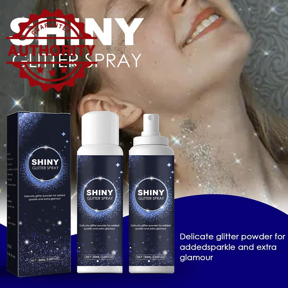 Brightening Glitter Powder Spray Party Night Club เสื้อผ้าผม Collarbone Gloss B8l1