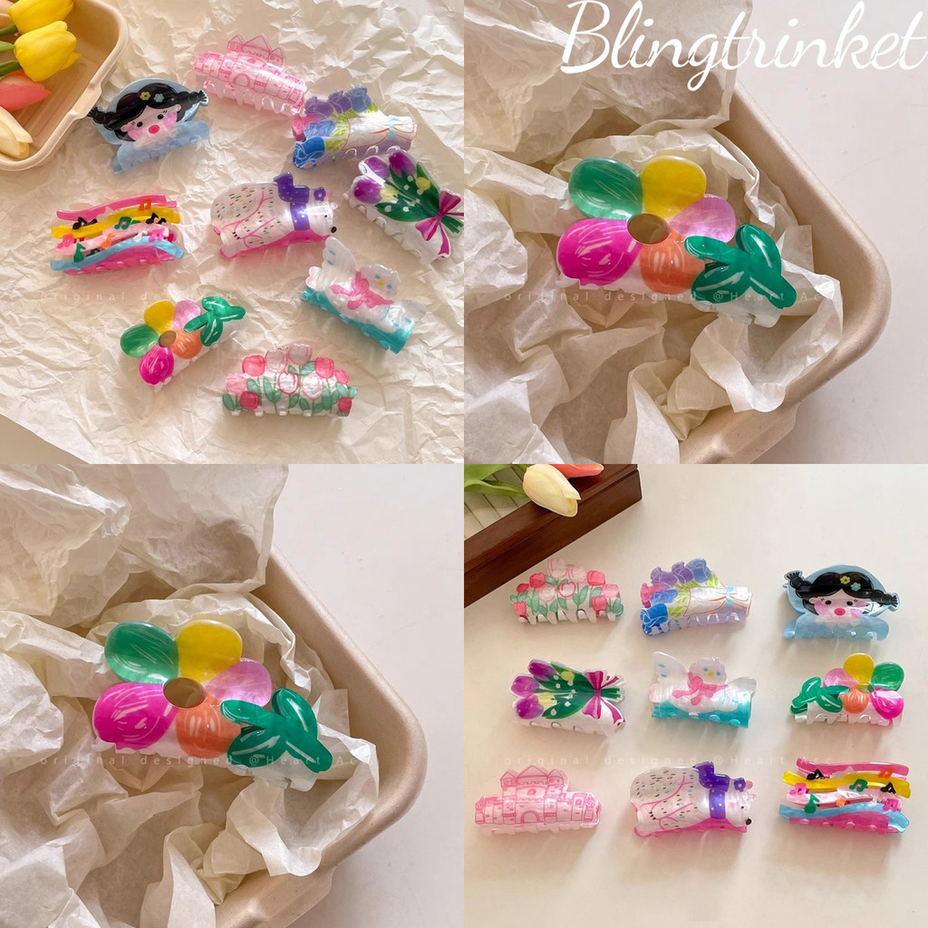BlingTrinket💮กิ๊บติดผมการ์ตูนสไตล์เกาหลี💮ตกแต่งผมแฟชั่น y2k สําหรับผู้หญิง พร้อมส่งจากไทย