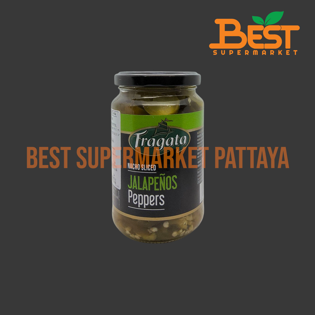 ฟรากาตา พริกฆาลาเปญโญดองในน้ำเกลือ 350 กรัม. Fragata Nacho Sliced Jalapenos eppers 350 g.