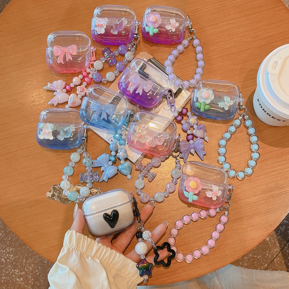 Simple Anti Scratch สําหรับ OPPO Enco Buds 3Pro Air 4i 2i 3i Enco 4 Pro สีชมพูลูกไม้หูฟังปลอก OPPO E