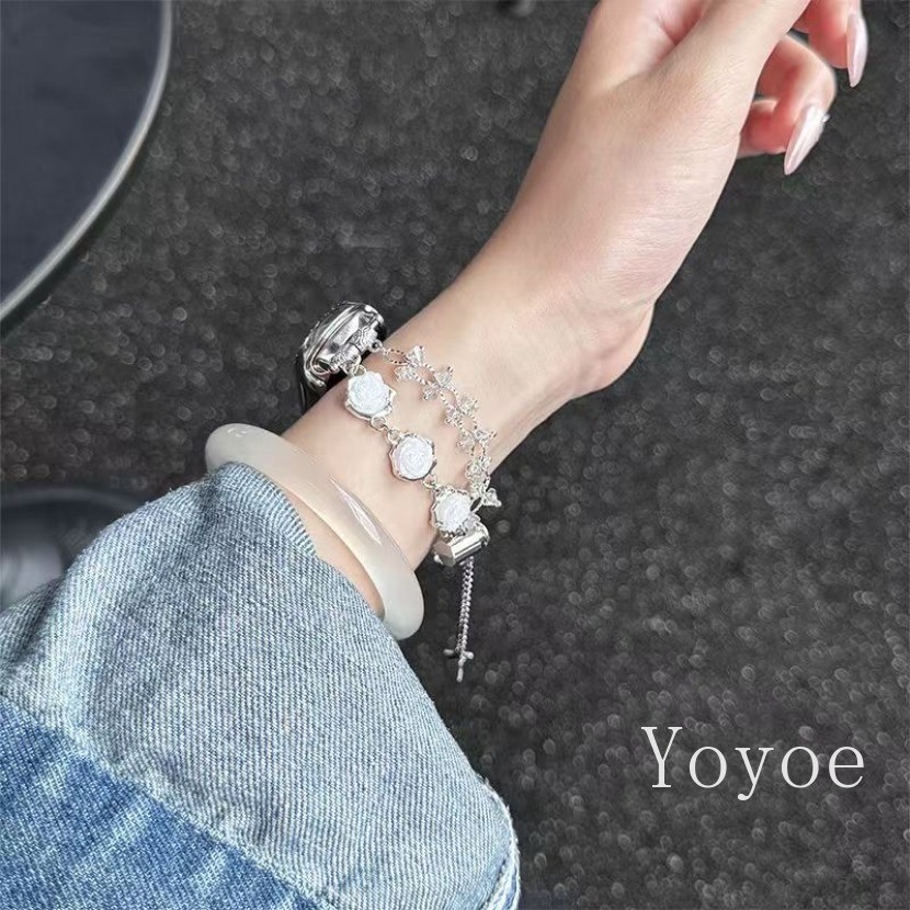 สายลูกปัดดอกกุหลาบสีขาวสําหรับ เสี่ยวหมี่ วงดนตรี 9 8 มือโปร 7 6 5 4 3 สายสร้อยข้อมือดีไซน์ใหม่สําหรับ ไมล์ วงดนตรี 9 8 อุปกรณ์ใช - รูปที่ 2