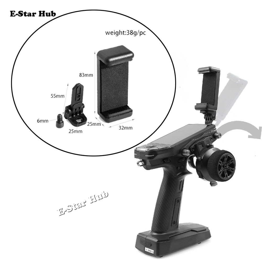 ที่ยึดโทรศัพท์แบบคลิปสำหรับควบคุมเครื่องส่งสัญญาณ FLYSKY G11P ชิ้นส่วนรถ RC เรือ