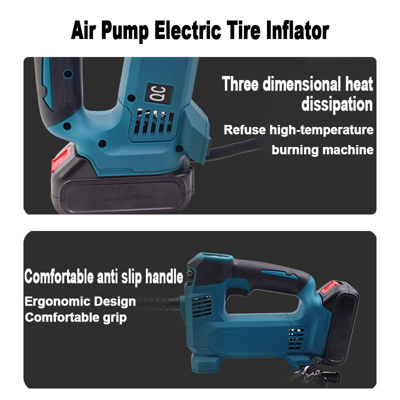 2025 Makita ปั๊มลมรถยนต์ไร้สาย 999W ปั๊มลมไฟฟ้า จอ LED สูบลมรถมอไซค์ เติมลมยาง ปั้มลมพกพาเครื่องปั้มลมไฟฟ้า สูบลมรถยนต์ - รูปที่ 4