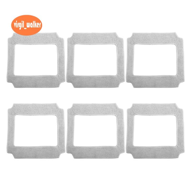 6PCS ทําความสะอาดหน้าต่างหุ่นยนต์ Mop ผ้าทําความสะอาด Rag ผ้าเช็ดตัวผ้าฝุ่นผ้าทําความสะอาดสําหรับ YW