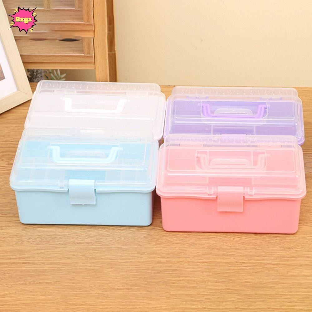 INNICE ที่เก็บกิ๊บแต่งหน้า, กล่องเก็บของความจุขนาดใหญ่ 2/3 ชั้น, ที่เก็บเครื่องประดับพลาสติกพับได้แบบพกพาในครัวเรือน – โปรปัง