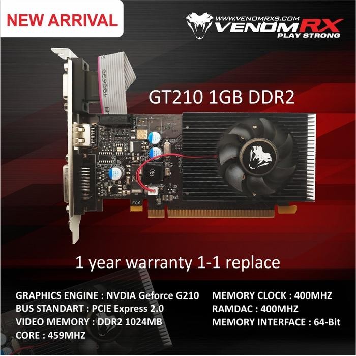 VENOMRX GT 210 1GB DDR2