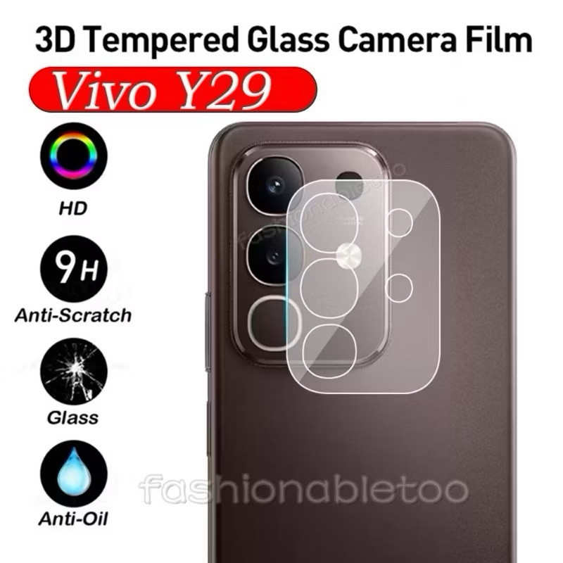 ฟิล์มกระจกเลนส์กล้อง สำหรับ Vivo Y29 4Gฟิล์มกันรอยกล้องด้านหลังแบบใส ฟิล์มกระจกนิรภัยป้องกันเลนส์กล้อง ส่วย แข็งแรง