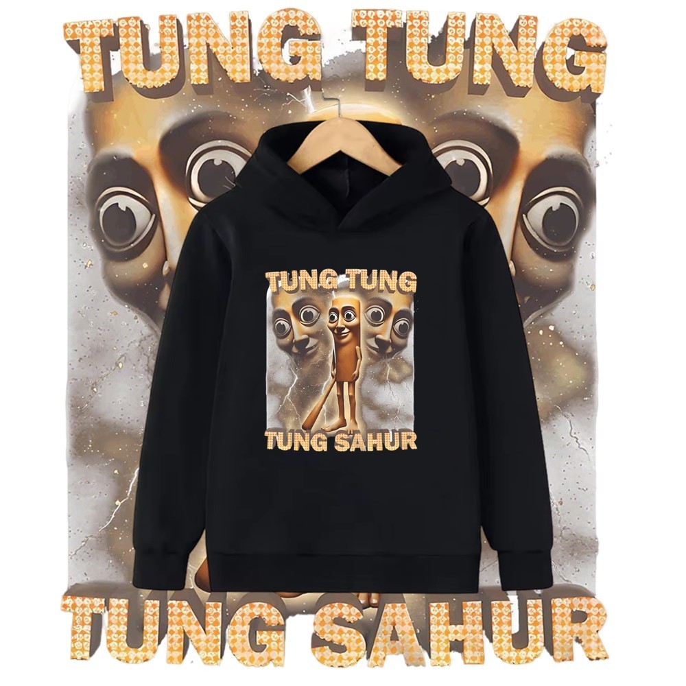 Tung Tung Tung Sahur เสื้อฮู้ดตลกๆ Tung Tung Tung Sahur Funny HoodiesS-5XL