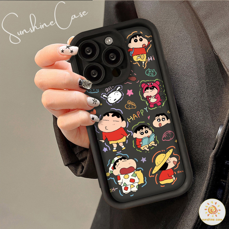 พร้อมส่ง เคสมือถือสำหรับOPPO การ์ตูนชินจัง สนุก เคสป้องกันมือถือ A52 A74 A15 A16 A17 A31 A15S A38 A58 A78 A6 A55 A54 A98
