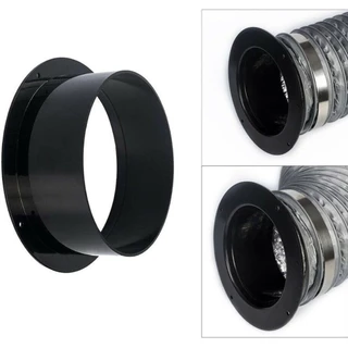 QUIBLO Wall Flange Connector, ข้อต่อท่อระบายอากาศทรงกลมพลาสติก, อุปกรณ์ในครัวเรือน Black Vent Pipe Adapter ท่อระบายอากาศ