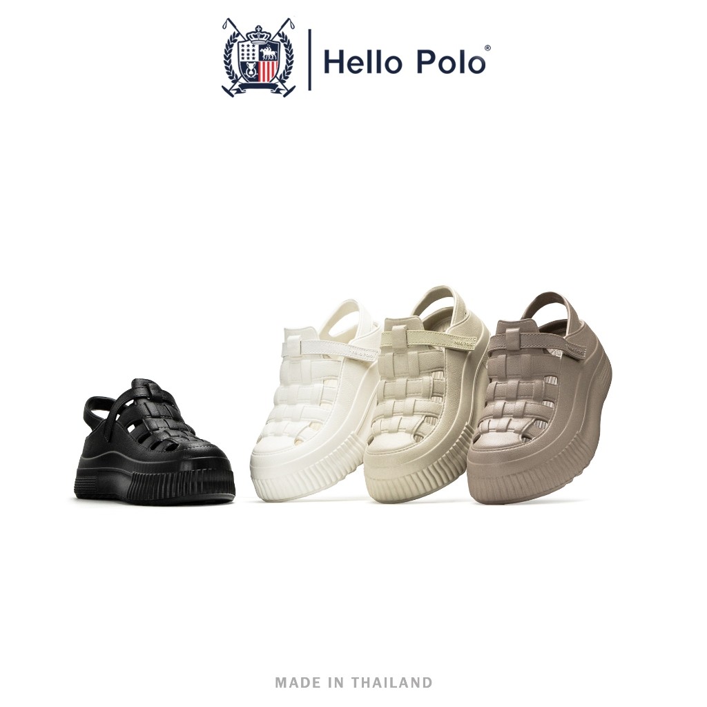 Hello Polo รองเท้าแตะ แบบรัดส้น รุ่น HP8050 พื้นหนานุ่ม EVA กันลื่น พื้นสูง 5.5 CM. Size 36-41 รองเท้าแฟชั่นผู้หญิง