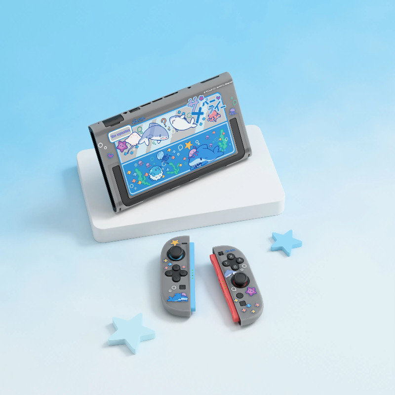 Geekshare Baby Shark Party Theme Hard Shell เคสป้องกันสําหรับ Nintendo Switch 2 (2025)