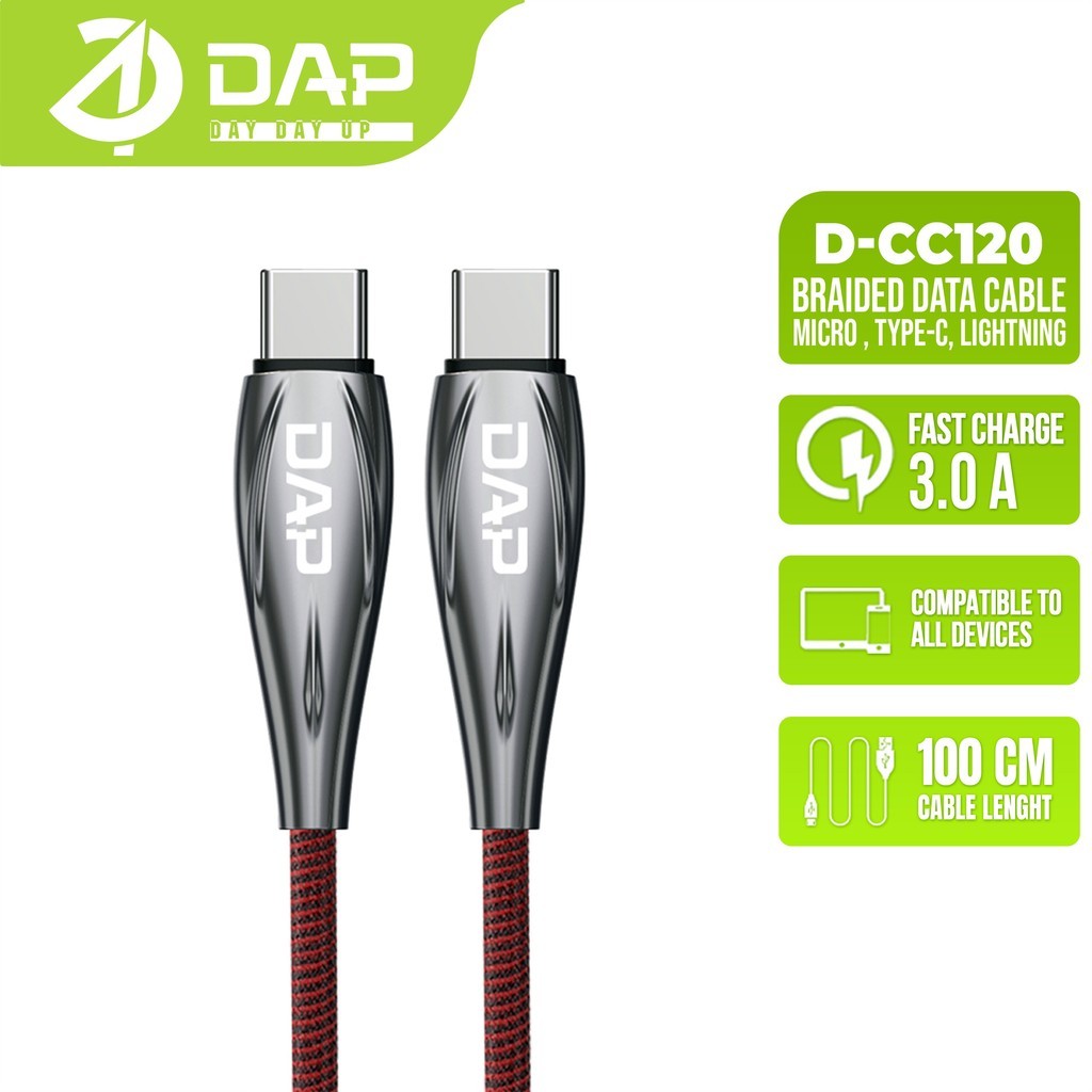 DAP Era HP Fast Charge Type-C to Type-C Power Delivery Data Cable 60W HighPower 3A ความยาว 120 ซม.