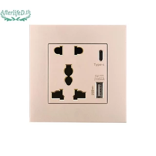 AF แหล่งจ่ายไฟ 2100MA ซ็อกเก็ต USB แผงสากล 13A UK Wall Type C อินเทอร์เฟซ A