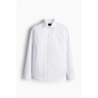 H&M(เอชแอนด์เอ็ม) เสื้อเชิ้ตผ้าคอตตอนแบบ Slim Fit ผู้ชาย 1297891_1