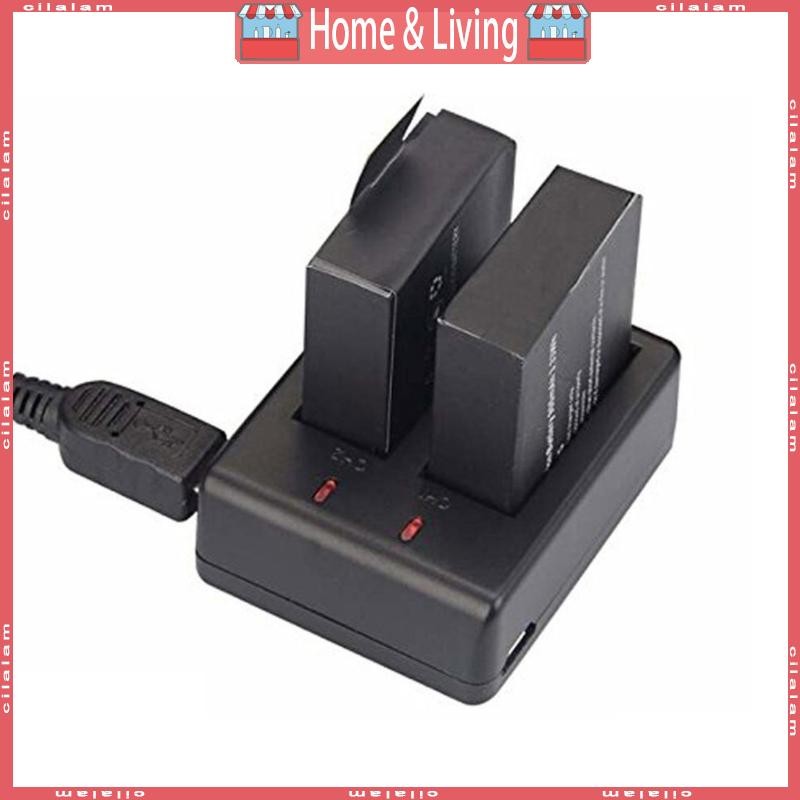 CI Charger สําหรับ EKEN SJ4000 H9R ชาร์จสองแบตเตอรี่เครื่องชาร์จ ABS คุณภาพพร้อมกันสําหรับกล้องกันน้