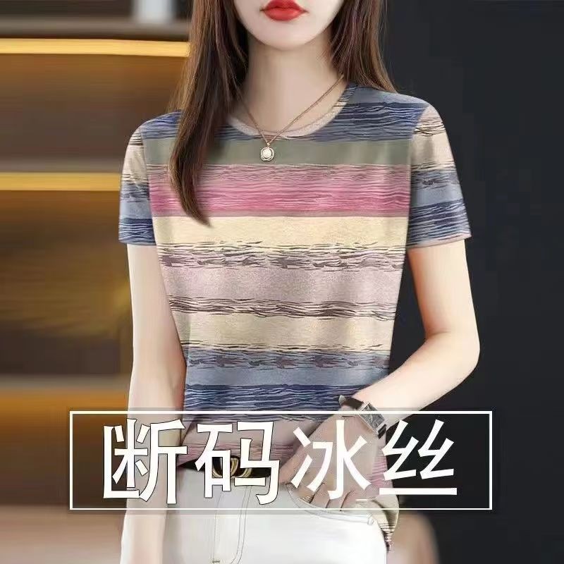 ข้อเสนอพิเศษ เสื้อยืดแขนสั้นผู้หญิงใหม่ฤดูร้อน ขนาดใหญ่