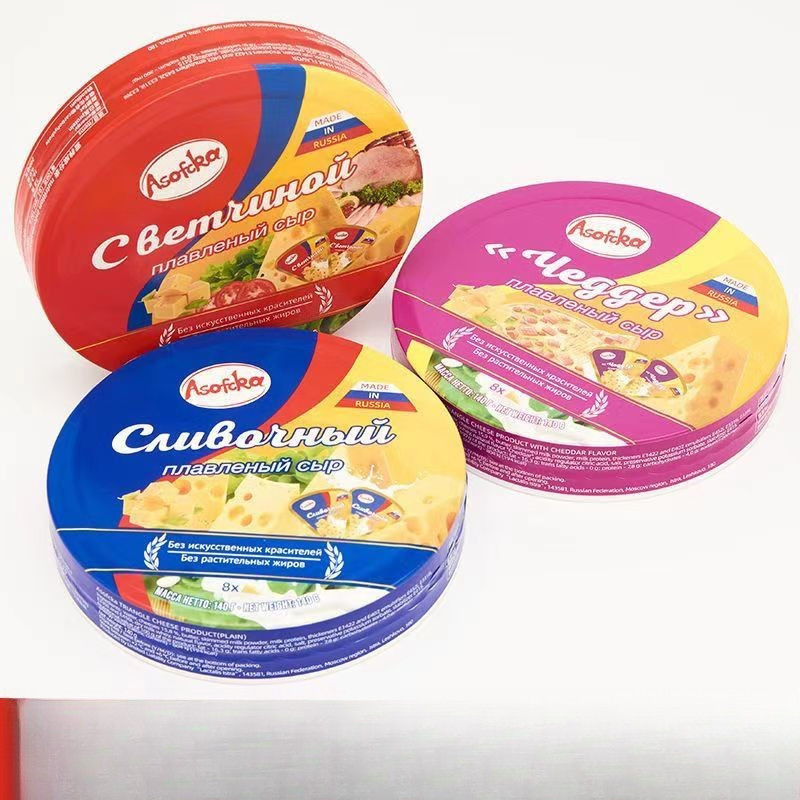 รัสเซียนำเข้า Ashov Triangle Cheese Original Cheese Cheese Russian Cheese เสริมแคลเซียม