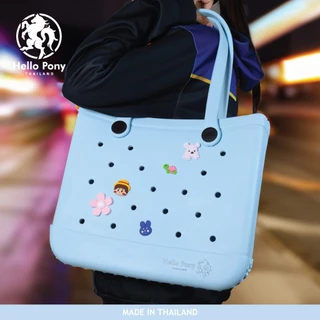 Hello Pony รุ่น BM4001 กระเป๋าสะพายไหล่ ขนาด 30 x 36 CM. แบบพกพา ยาง EVA ขนาดใหญ่ สีสันสดใส แฟชั่น จุของได้จำนวนมาก