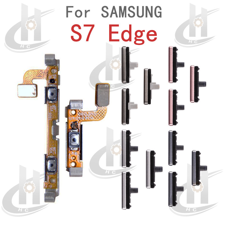 สําหรับ Samsung Galaxy S7 Edge G935/G935F ปุ่มปรับระดับเสียงขึ้นลง ปุ่มปิดระดับเสียง ปุ่มด้านข้าง Flex Cable Keys อะไหล่ทดแทน