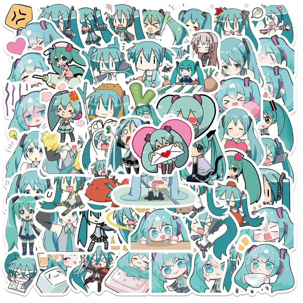 65 แผ่น!! สติ๊กเกอร์ Hatsune Miku สําหรับเคสโทรศัพท์ดื่มแว่นตาแล็ปท็อป FJTPD5827 250529 - รูปที่ 3