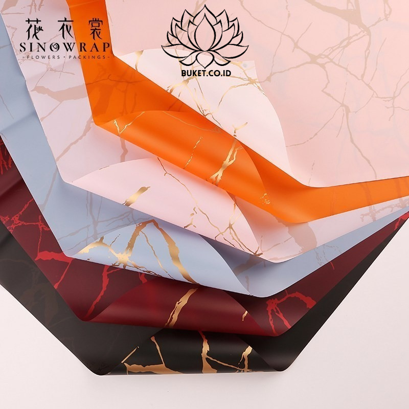 [1 แผ่น] NS-DLS FLOWER WRAPPING MARBLE MOTIF FLOWER PAPER FLOWER BOUQUET FLOWER WRAP WATERPROOF FLOW