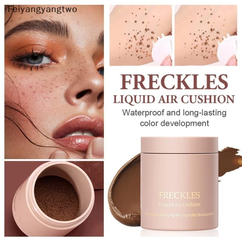 Feiyangyangtwo Air Cushion Freckle Face Body Freckled แสตมป์ชุดเหมือนจริง Freckle ธรรมชาติจําลองปลอม Dot Spotb Seal แต่งหน้ากันน้ําใหม่