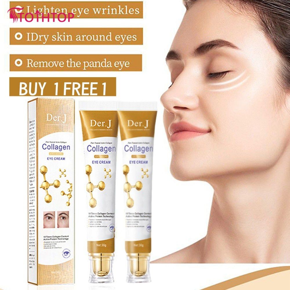 【1/2 ชิ้น】Der.J คอลลาเจนอายครีม ต่อต้านริ้วรอย กำจัดรอยคล้ำรอบดวงตา ลดเลือนริ้วรอยเล็กๆ และดูแลถุงใต